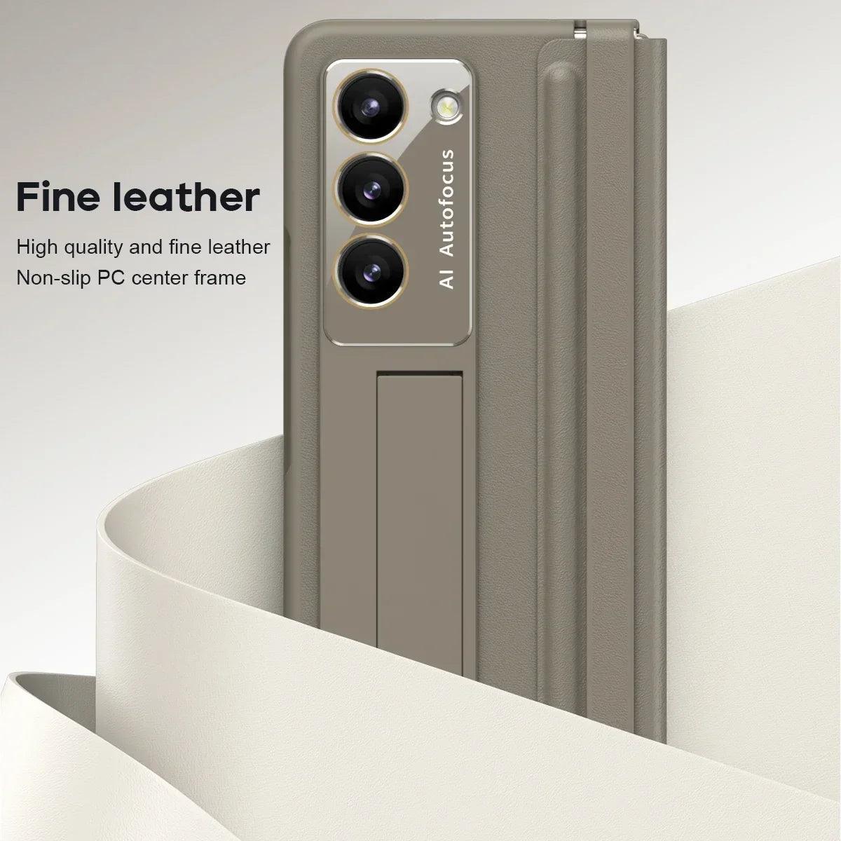 Z Fold Skin-Friendly Matte Leather Case