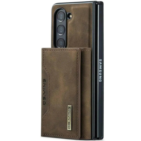 Nomad C1 detachable magnetic wallet folio for Samsung Galaxy Z Fold 7 6 5 PU leather finish raised camera bezel card slots slim inner shell