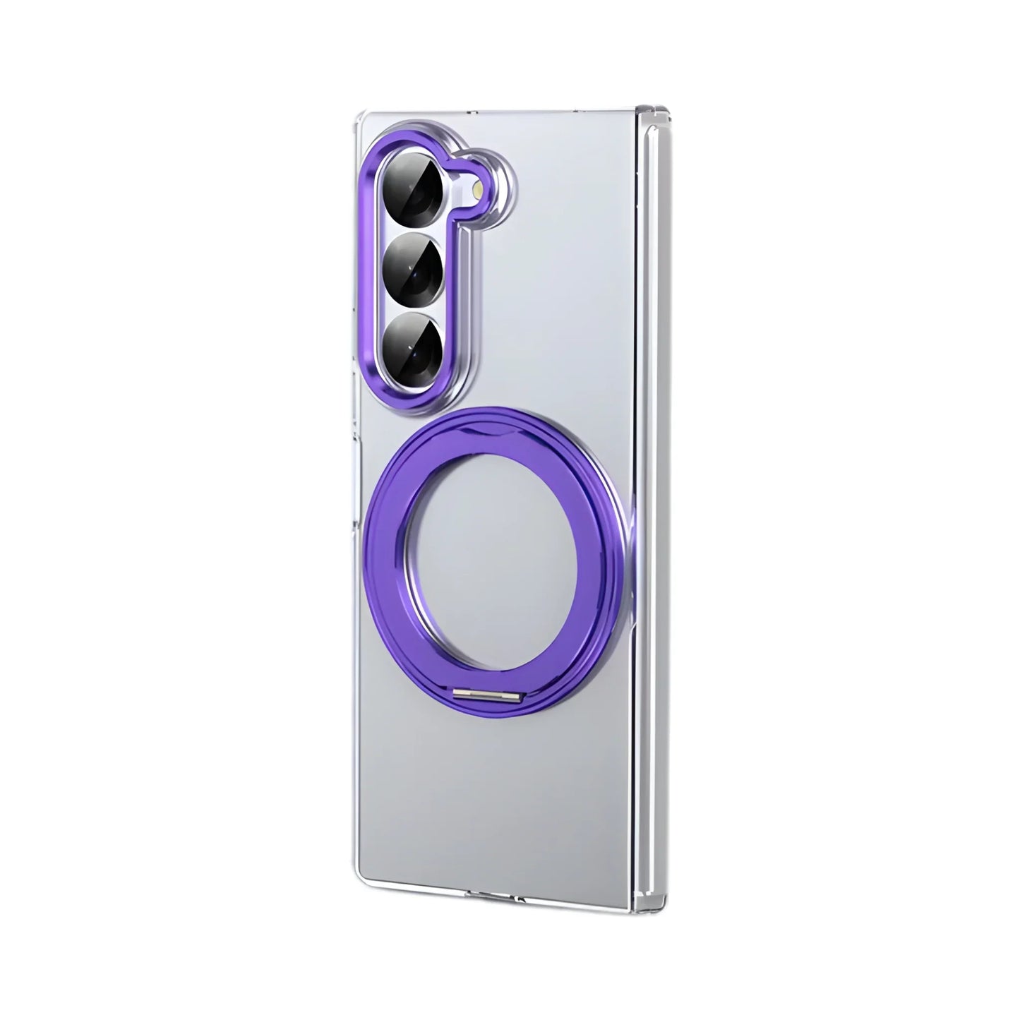 Phone case with purple accents on a white background