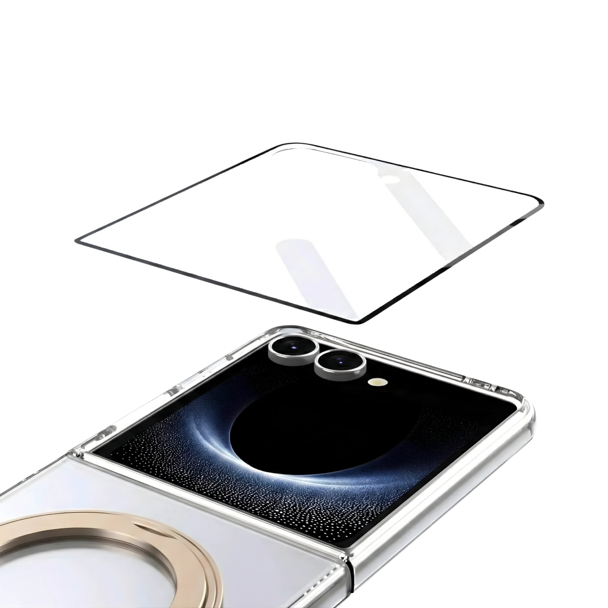 Shield - Cover screen and lenses lifted