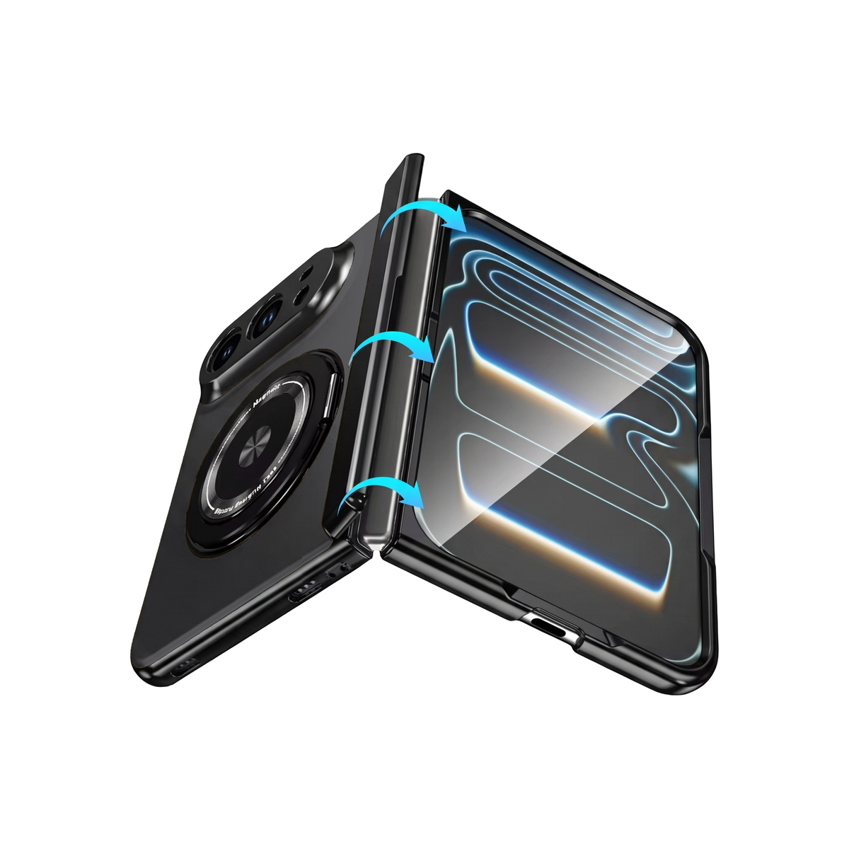 Axon M2 iPhone Duo Black fully wrapped hinge protection