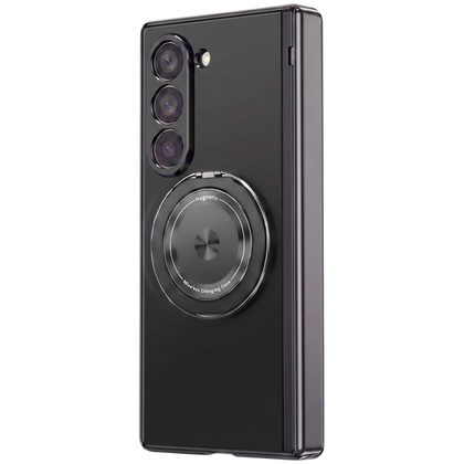 Axon M2 — Hinge Cover Case with Rotating Metal Ring for Galaxy Z Fold 8 Ultra, 8, 7, 6, 5