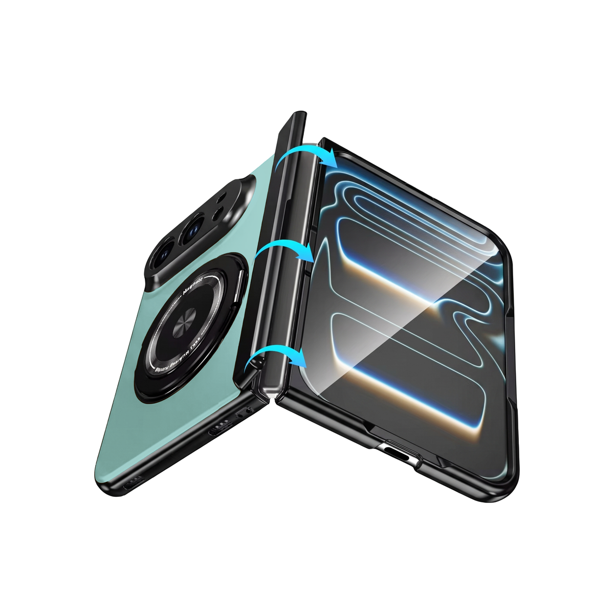 Axon M2 iPhone Duo Green fully wrapped hinge protection