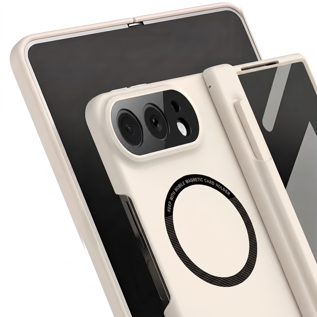 Kinetic P1 White iPhone Fold case - opened view