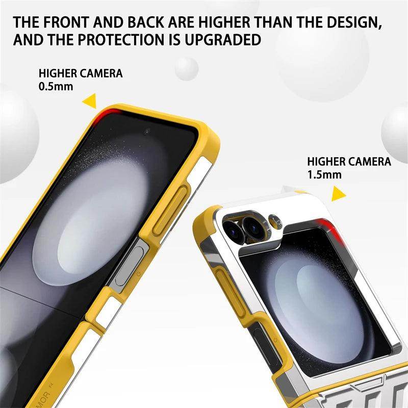 Electroplated Retractable Hinge Protective Case For Samsung Z Flip Series - FoldifyCase