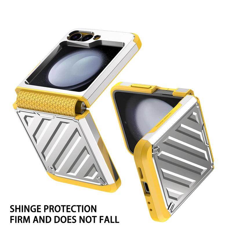 Electroplated Retractable Hinge Protective Case For Samsung Z Flip Series - FoldifyCase