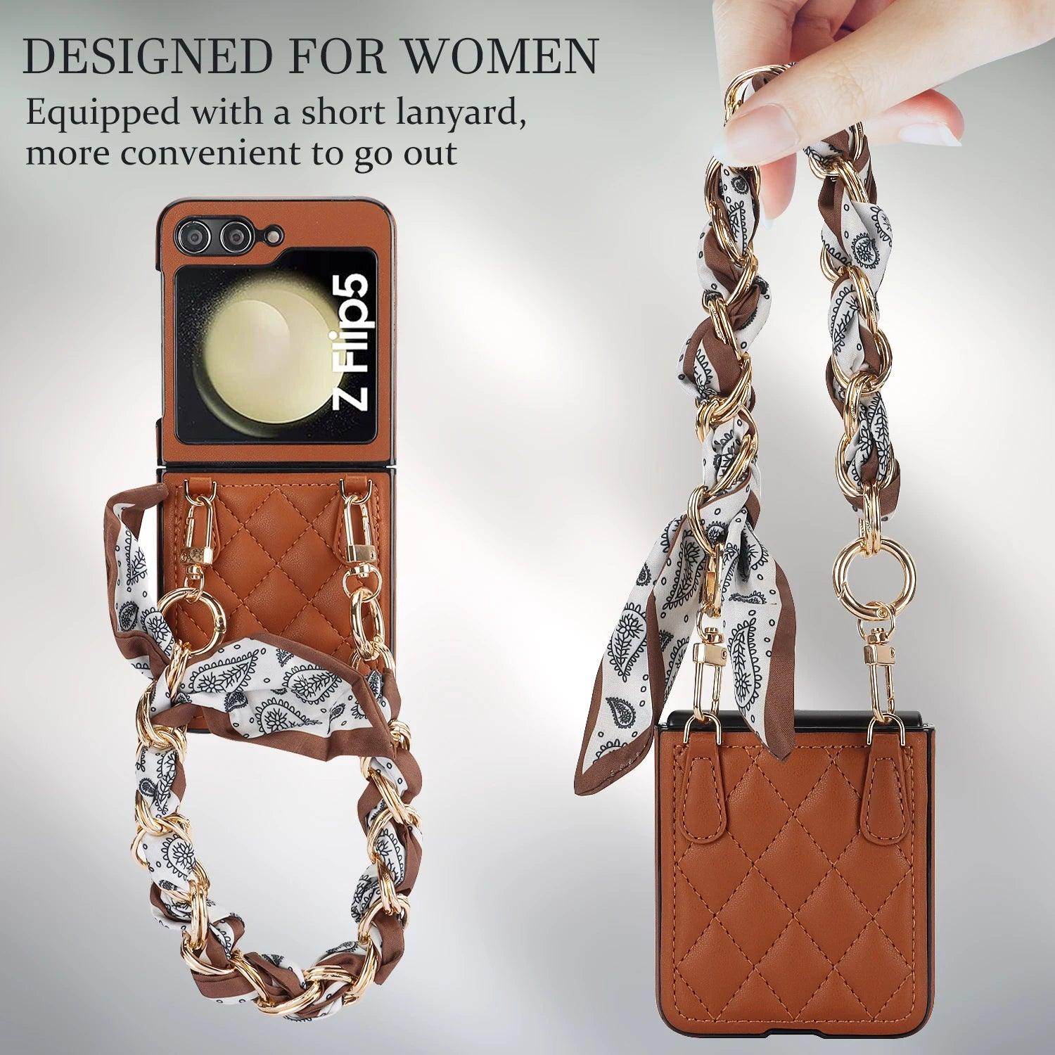 Fashion Crossbody Leather Case For Samsung Galaxy Z Flip Series - FoldifyCase