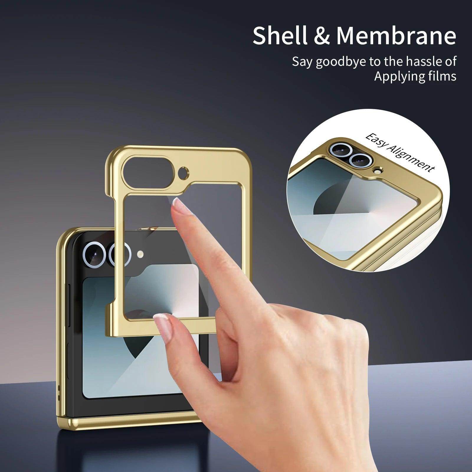 Plating Hinge Protection Case Screen For Samsung Galaxy Z Flip Series - FoldifyCase