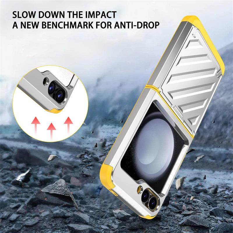 Electroplated Retractable Hinge Protective Case For Samsung Z Flip Series - FoldifyCase