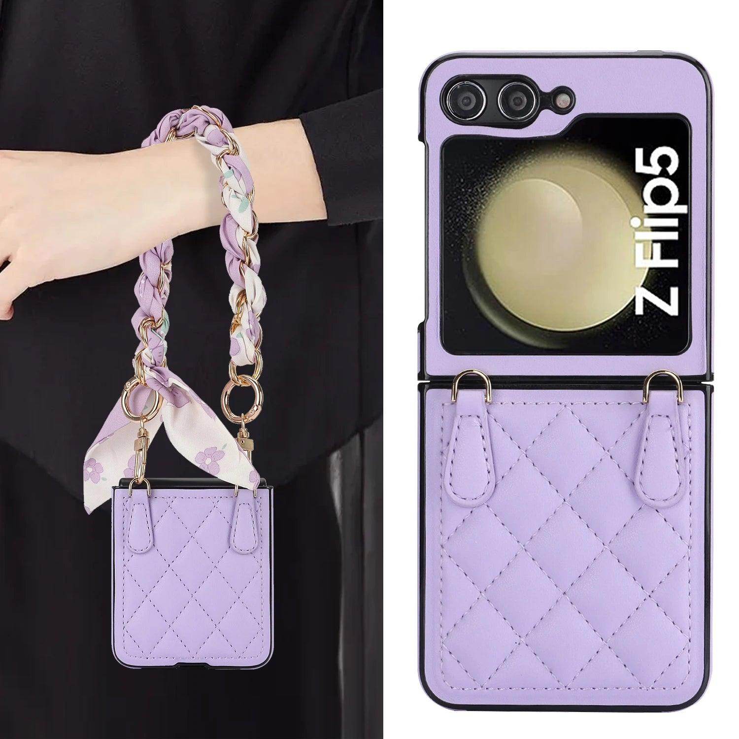 Fashion Crossbody Leather Case For Samsung Galaxy Z Flip Series - FoldifyCase