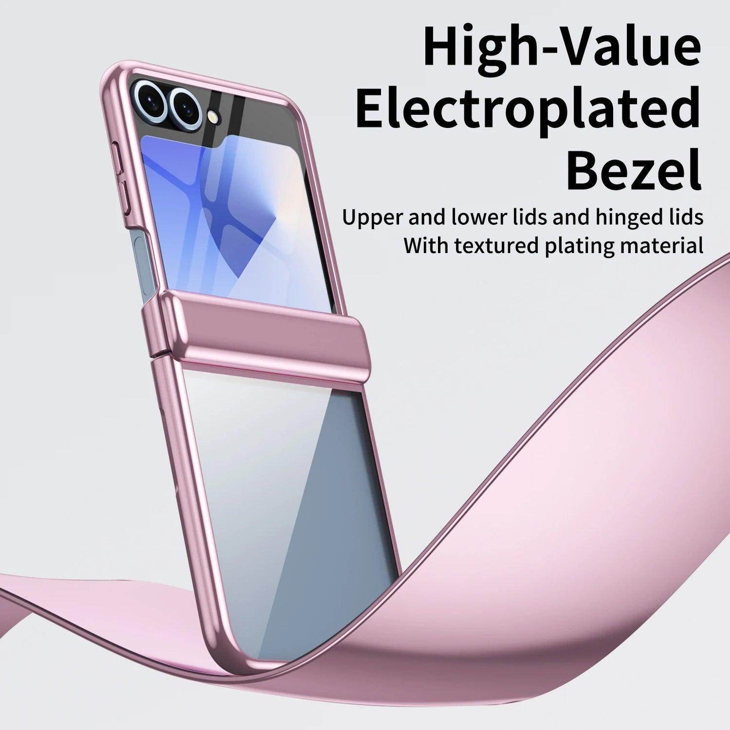 Luxury Plating Hinge Transparent Phone Case For Samsung Galaxy Z Flip Series - FoldifyCase