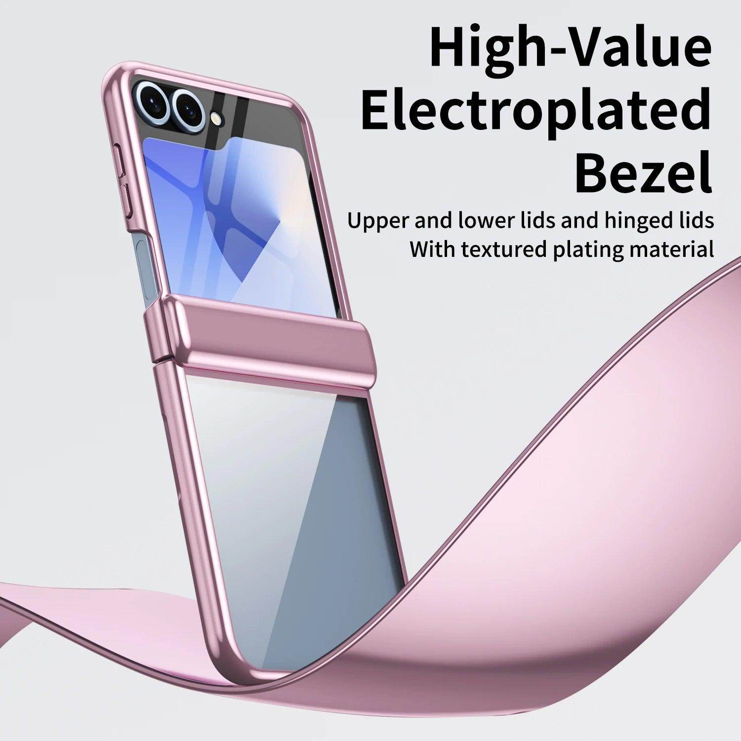 Luxury Plating Hinge Transparent Phone Case For Samsung Galaxy Z Flip Series - FoldifyCase