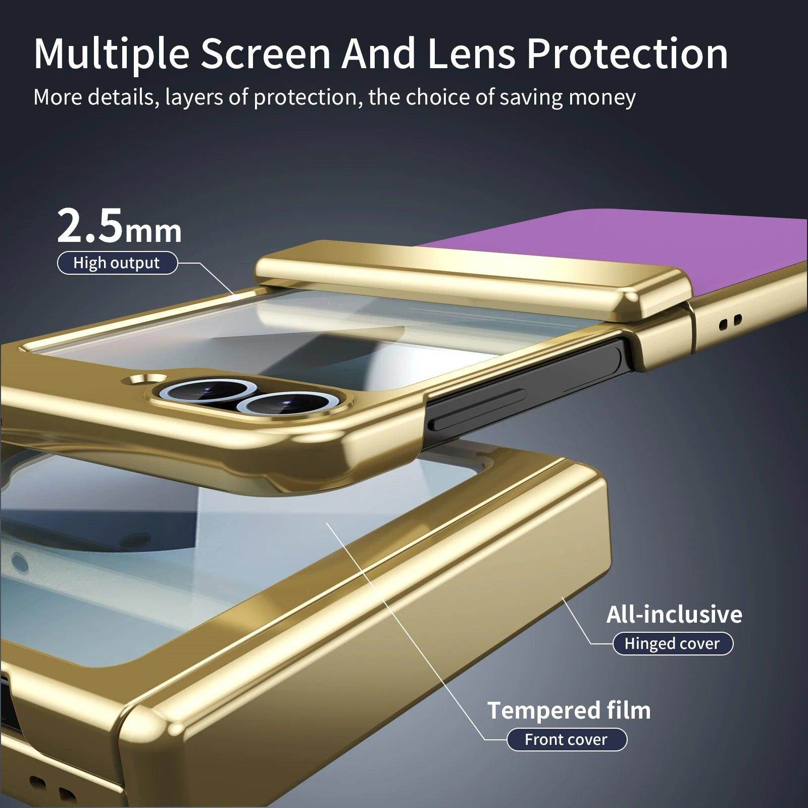 Plating Hinge Protection Case Screen For Samsung Galaxy Z Flip Series - FoldifyCase