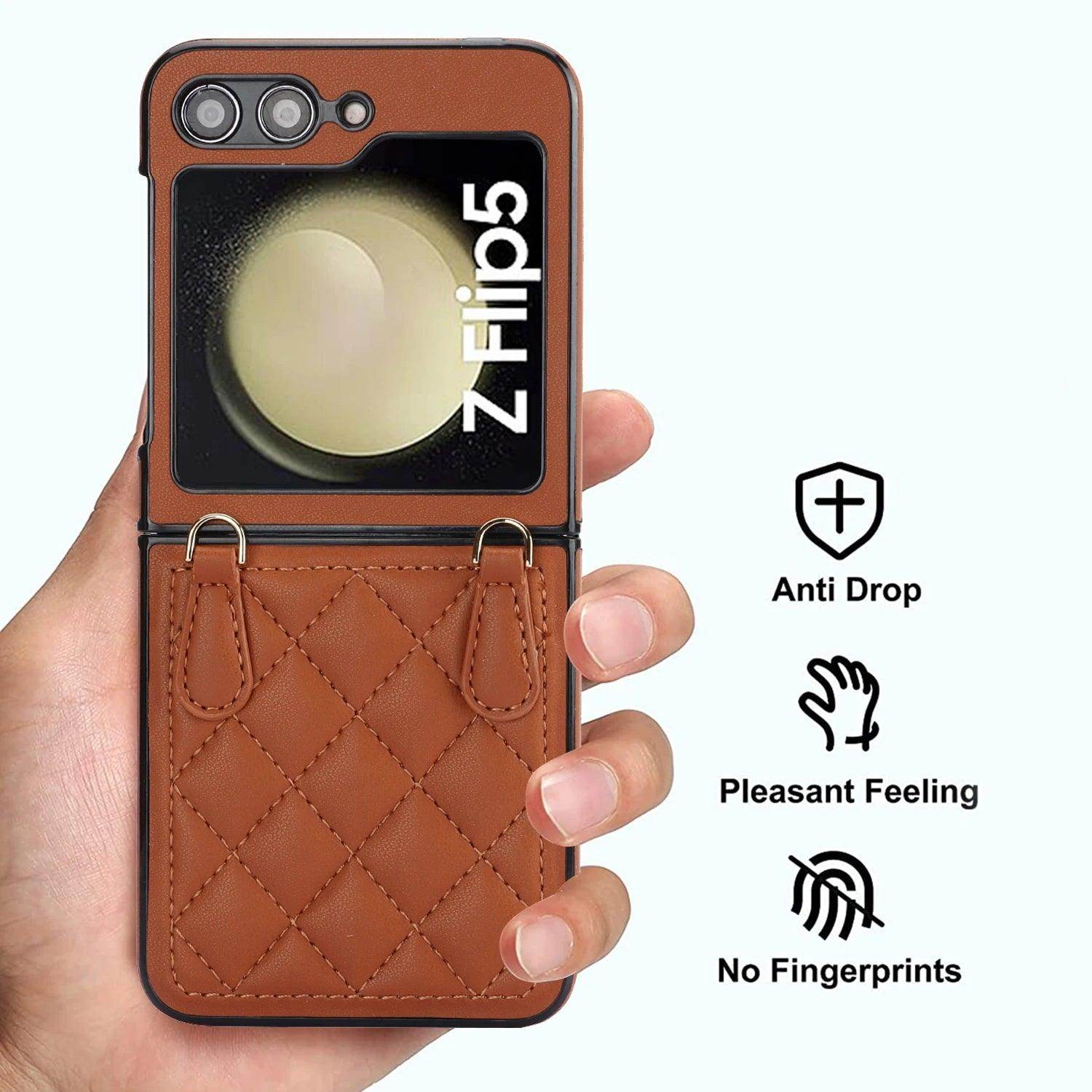 Fashion Crossbody Leather Case For Samsung Galaxy Z Flip Series - FoldifyCase