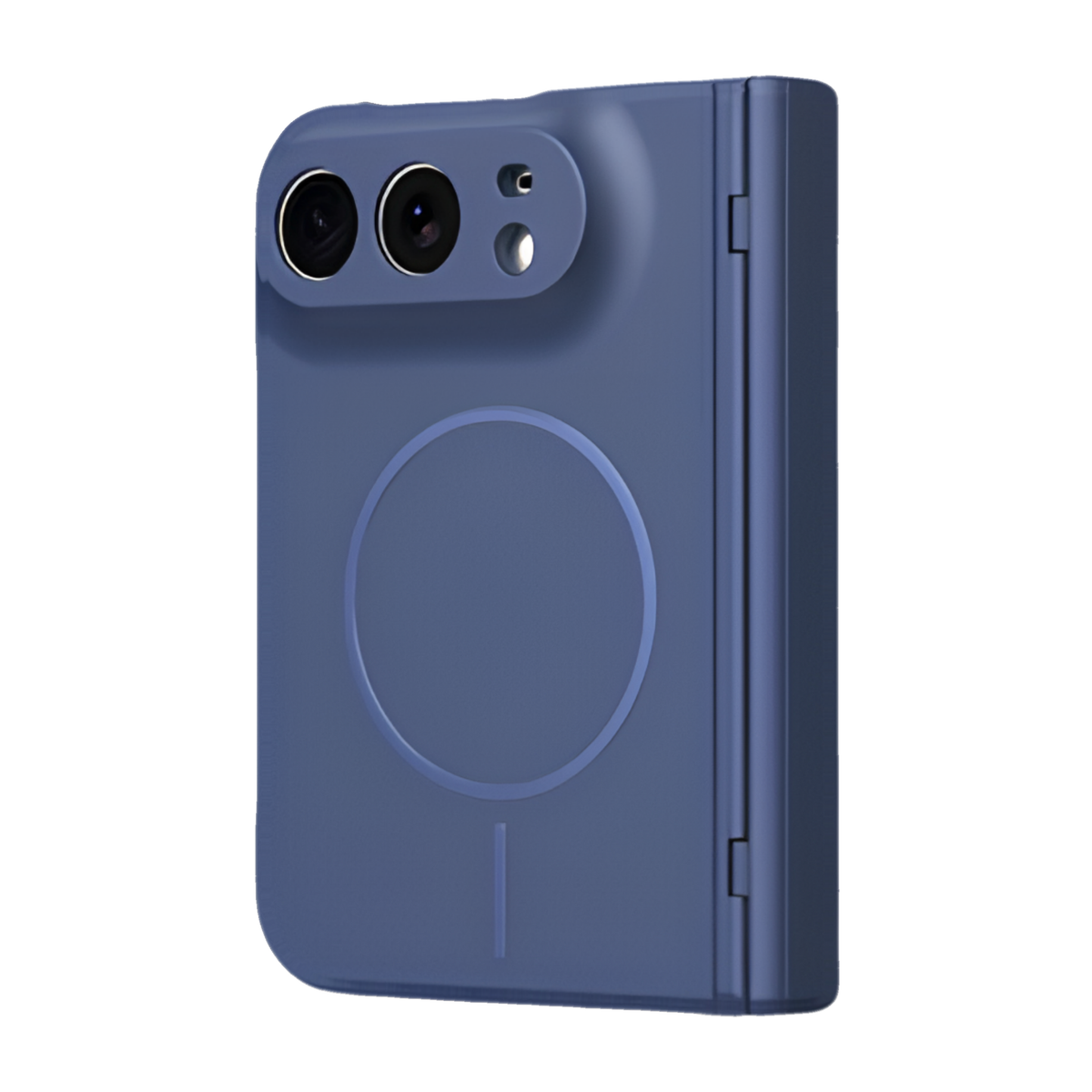 Spineguard P1 Blue MagSafe folding case for iPhone Fold - rear view